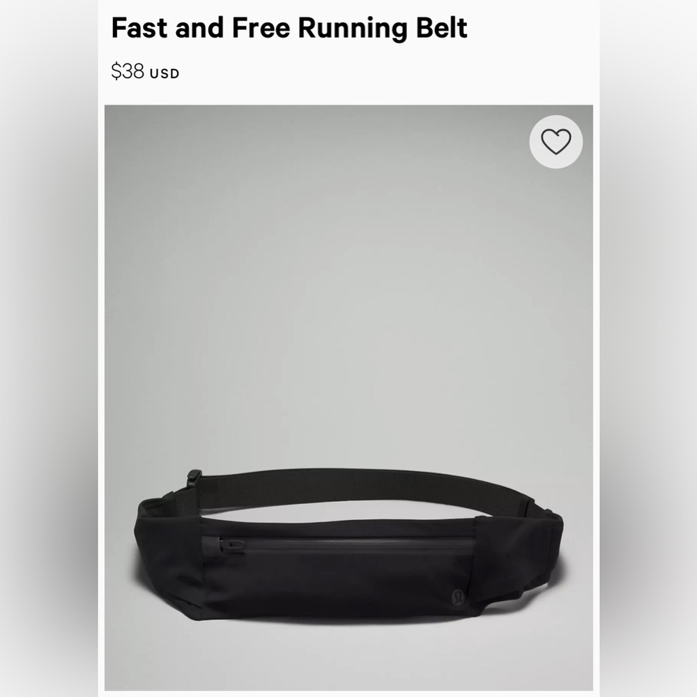 Luluemon Fast and Free Running Belt size XS/S